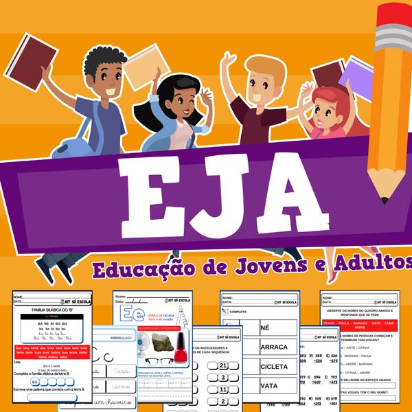 Atividades educativas EJA para aulas online  Atividades, Alfabetização, Atividades  educativas