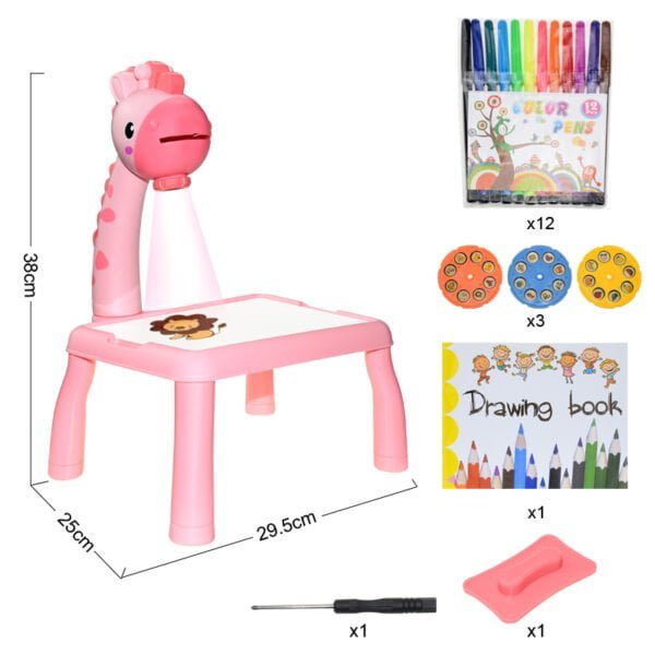 Mesa de brinquedo infantil com projetor de led e mesa de desenho: estimule a criatividade das crianças!