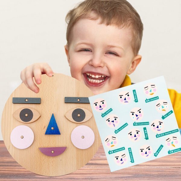 Emoção Emocional Montessori: Brinquedo Educativo de Expressão e Sentimento