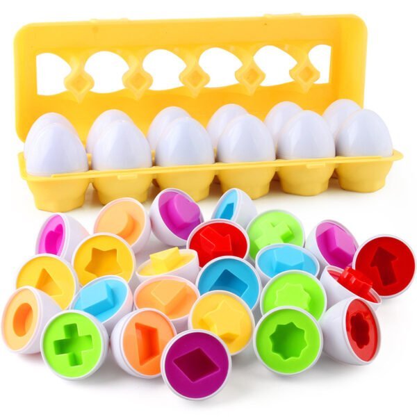 New Hot Eggs 12pcs: Brinquedo educativo Montessori para crianças de até 4 anos
