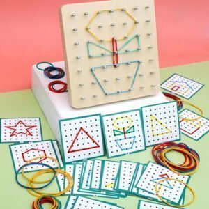 Geoboard Montessori - Brinquedo Educativo para Desenvolvimento Infantil