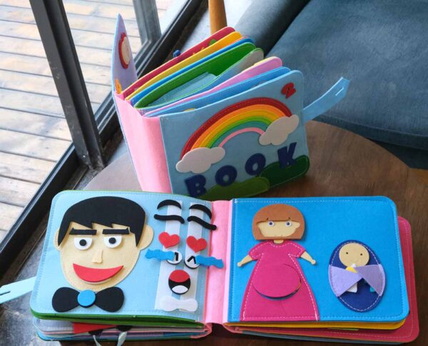 Livro de pano Montessori: Aprendizagem Precoce e Divertida