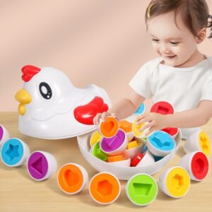 New Hot Eggs: Brinquedo educativo Montessori para crianças de até 4 anos