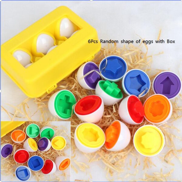 New Hot Eggs 12pcs: Brinquedo educativo Montessori para crianças de até 4 anos