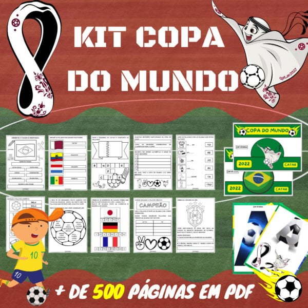 KIT com atividades da COPA DO MUNDO 2022